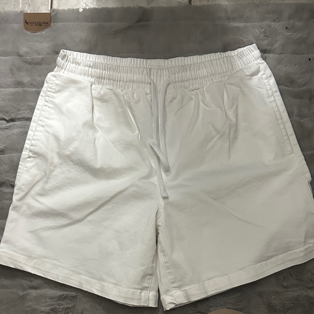 Ananke High Quality Men's White Elastic Drawstring Hybrid Shorts